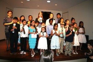 Group photo with awards        